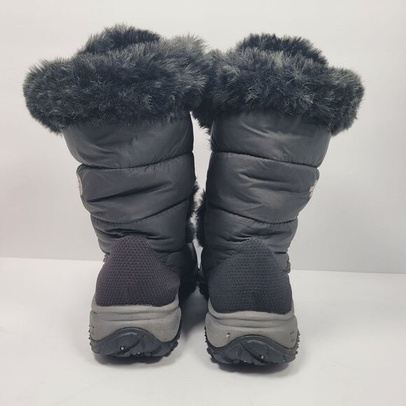 The North Face Nuptse Down Women's Faux Fur Winter Black Boots US Size 6 - Picture 4 of 12